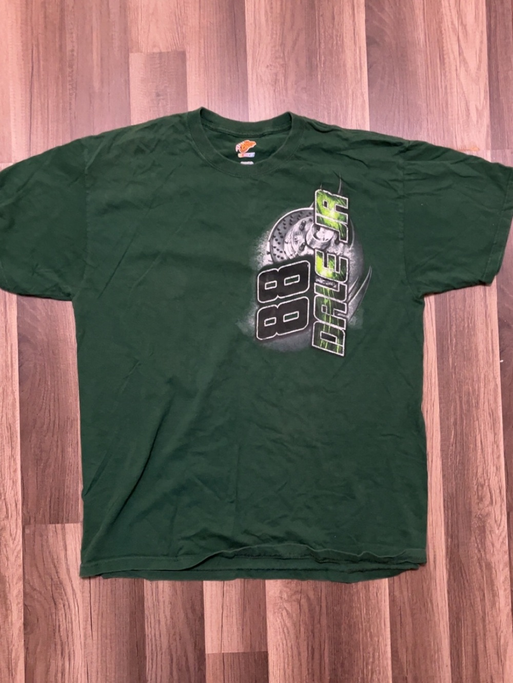 NASCAR Winners Circle Dale Jr #88 Men’s XL Green Cotton Shirt